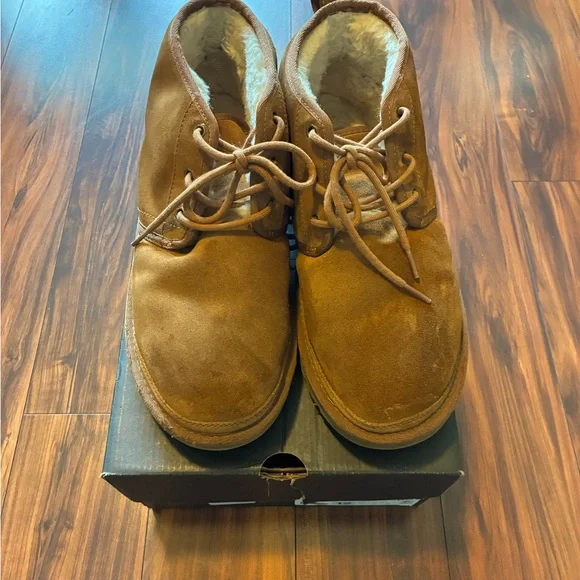 UGG Men's Tan Suede Boots - Picture 3 of 4